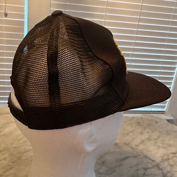 Vintage NEW Suniland Furniture Houston Truckers Hat Cap Brown Unworn Small - Picture 10 of 16